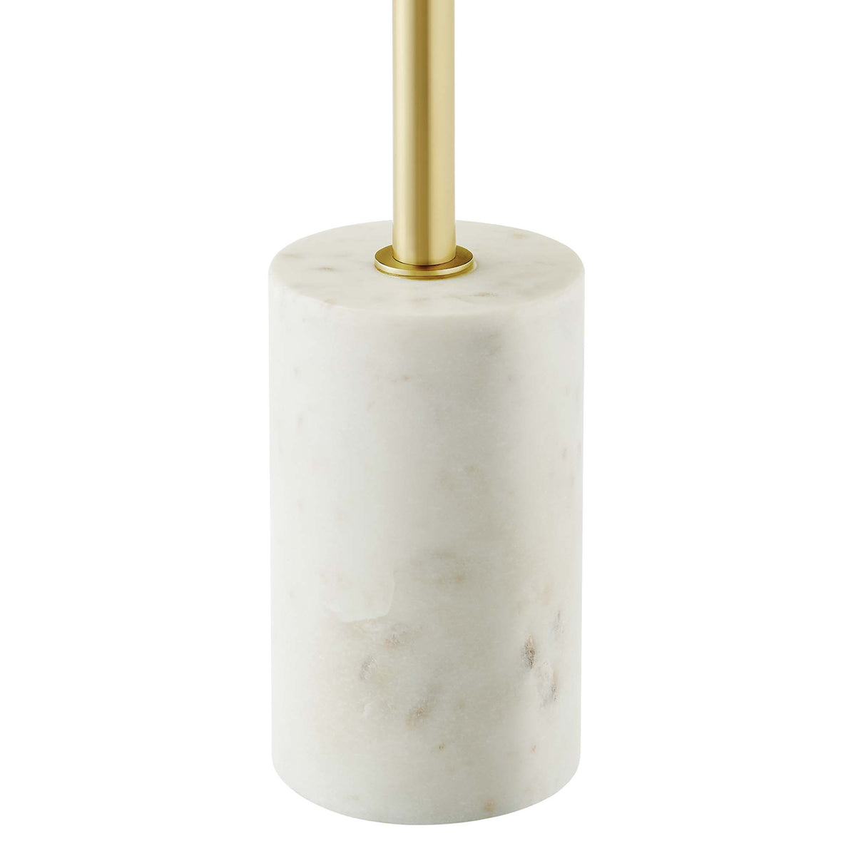 Lyric Round Side Table - White Brass