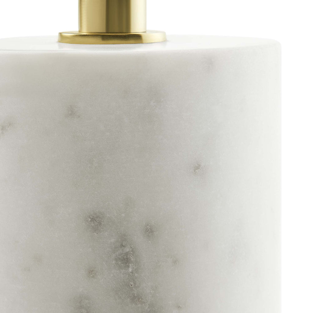 Lyric Round Side Table - White Brass
