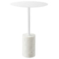 Lyric Round Side Table - White White