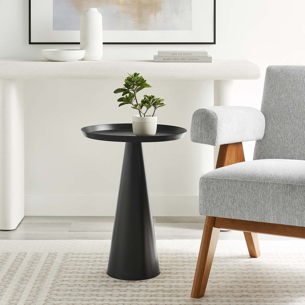 Maren Round Side Table - Black