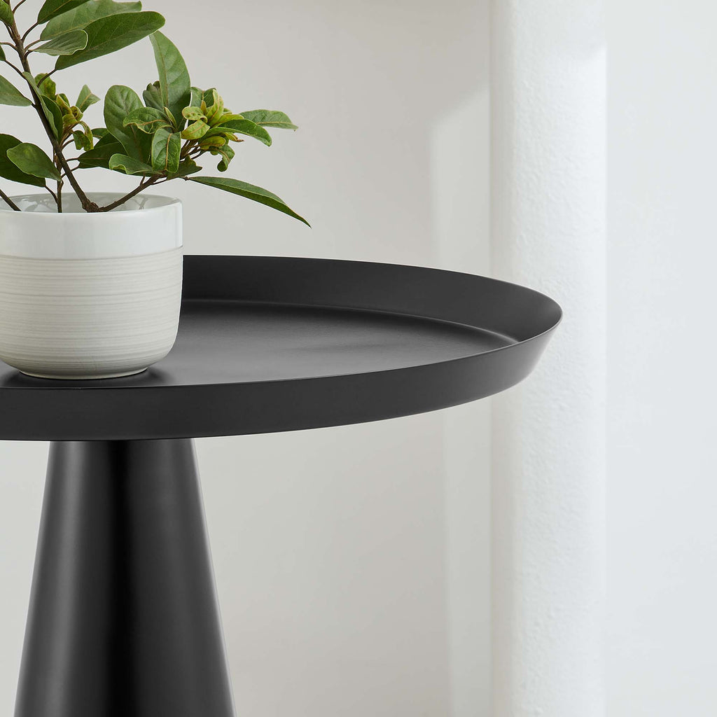Maren Round Side Table - Black