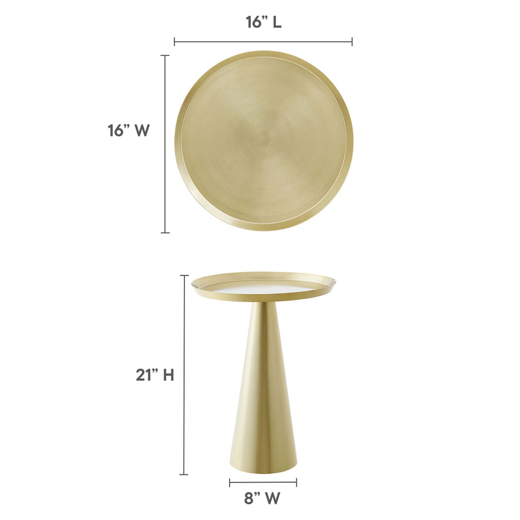 Maren Round Side Table - Brass