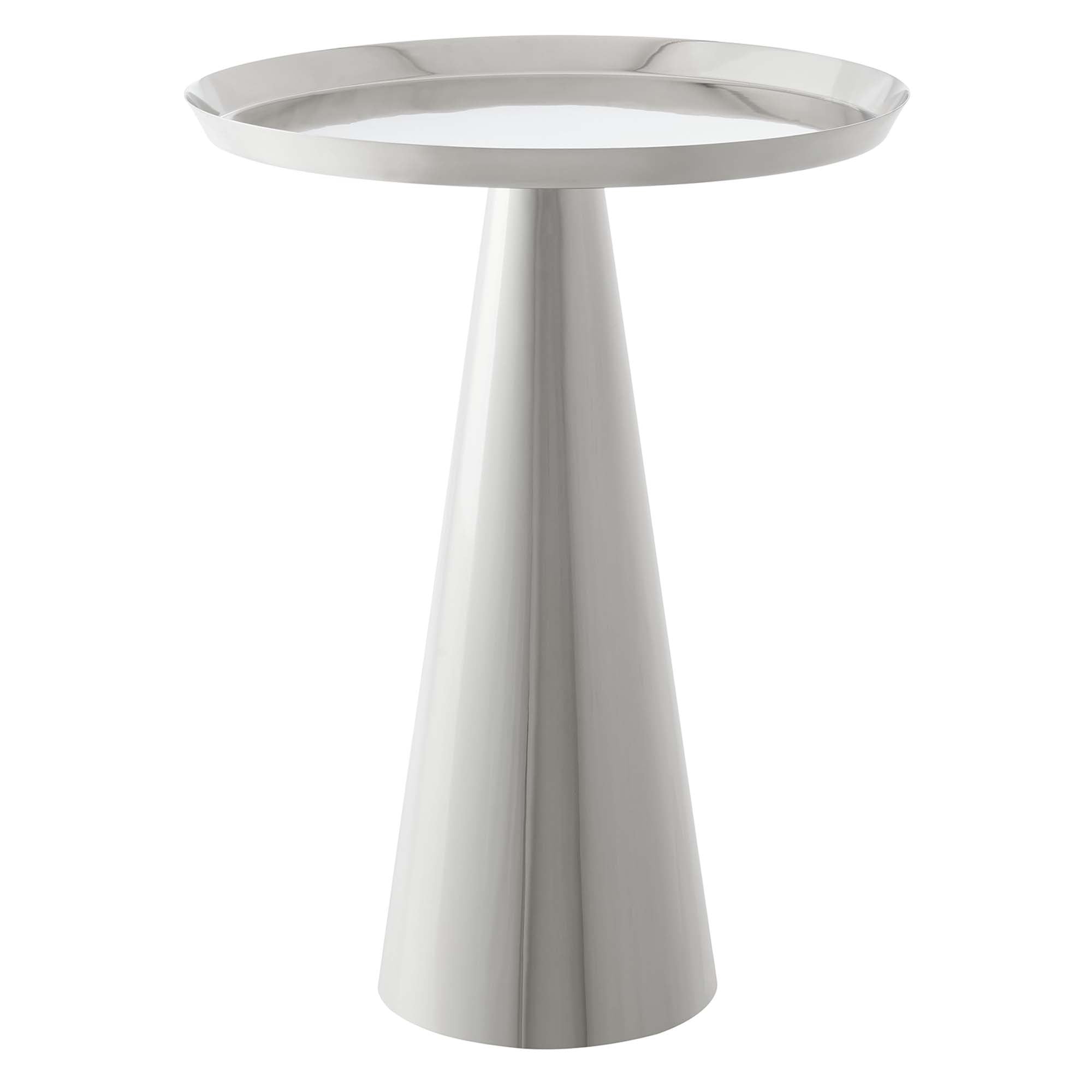 Maren Round Side Table - Nickel
