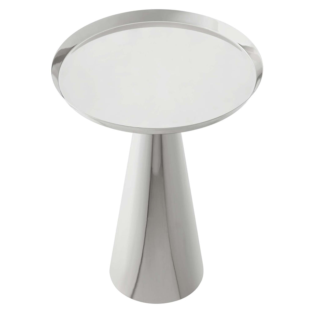 Maren Round Side Table - Nickel
