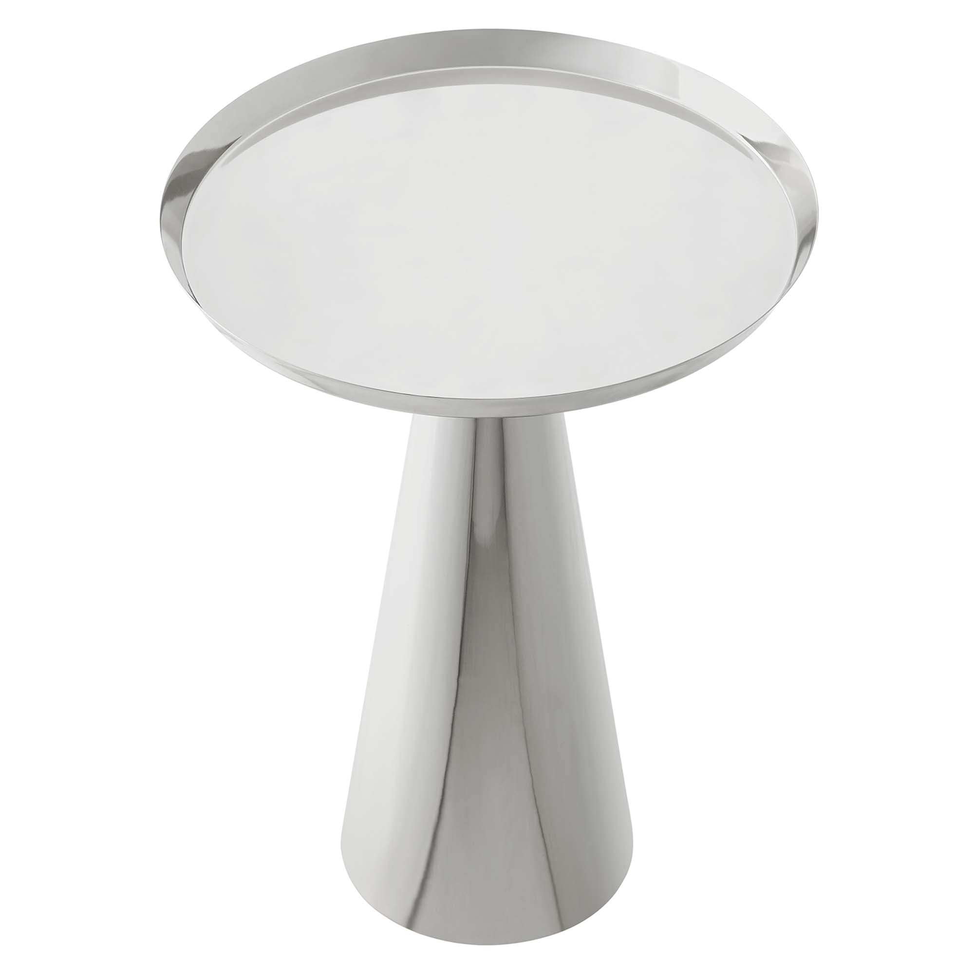Maren Round Side Table - Nickel
