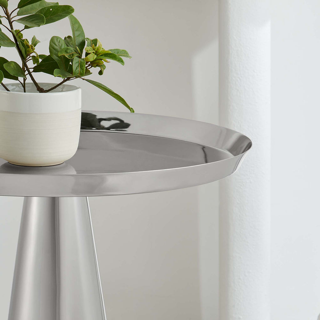 Maren Round Side Table - Nickel