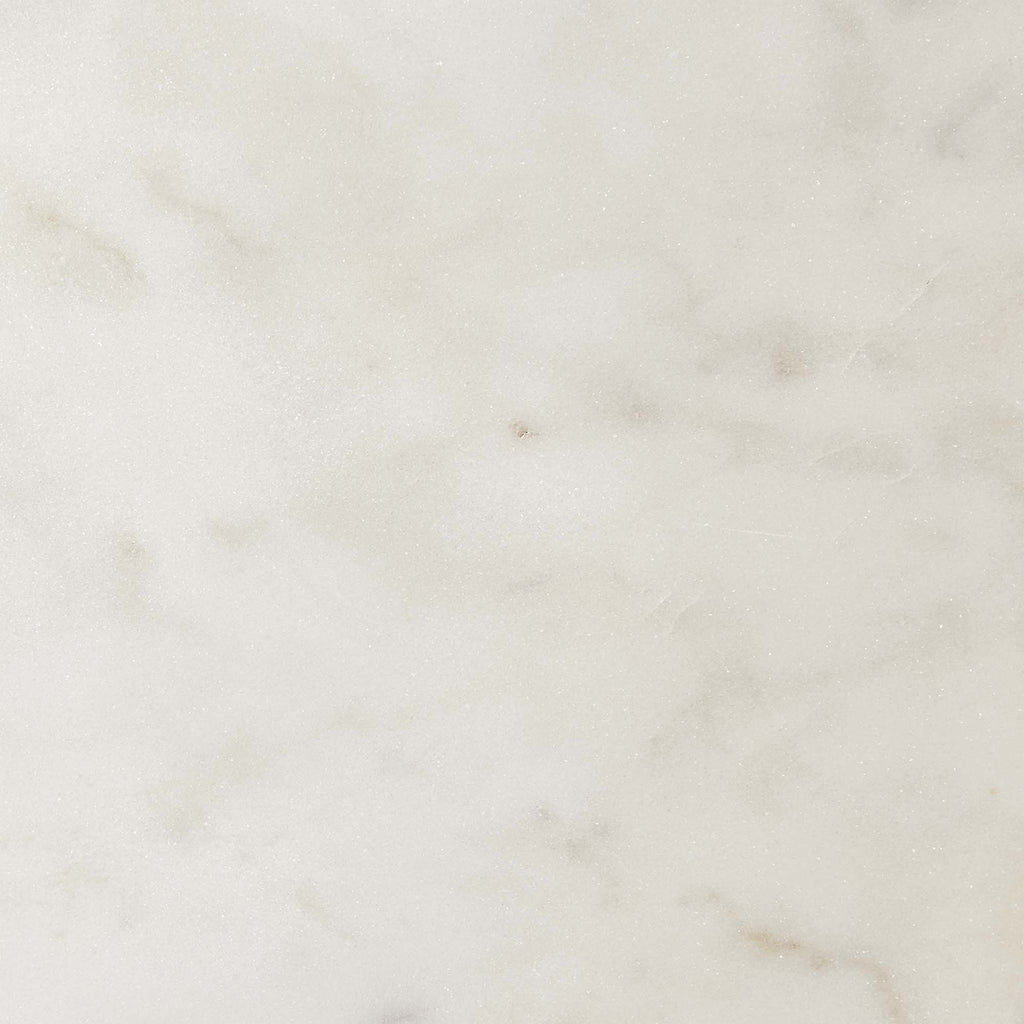 Viva Round White Marble Side Table - Brass White