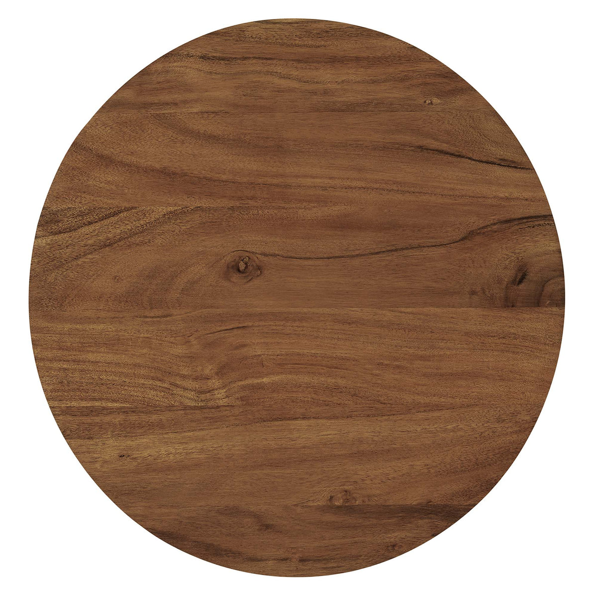 Viva Round Acacia Wood Side Table - Black Light Oak