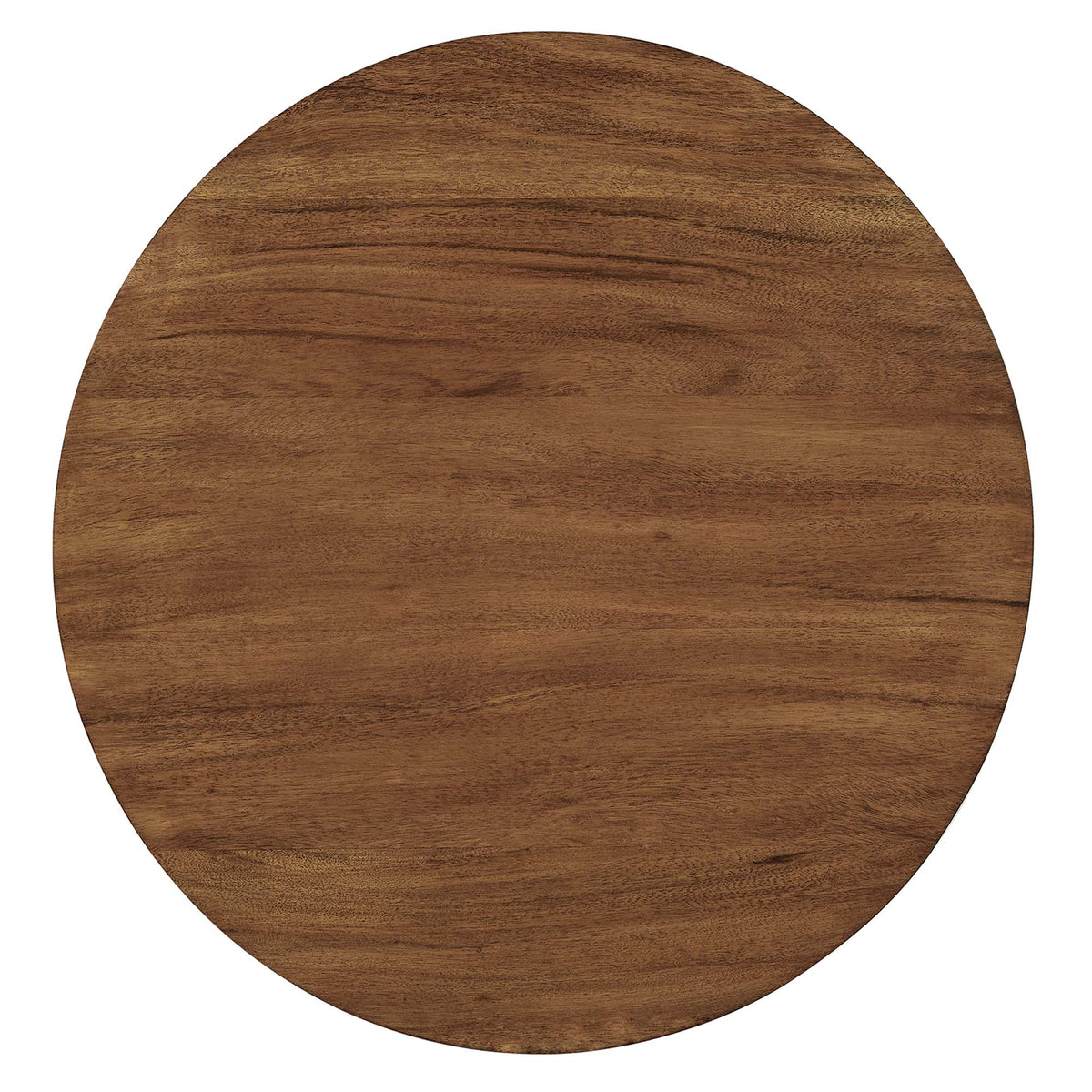 Viva Round Acacia Wood Side Table - Brass Light Oak
