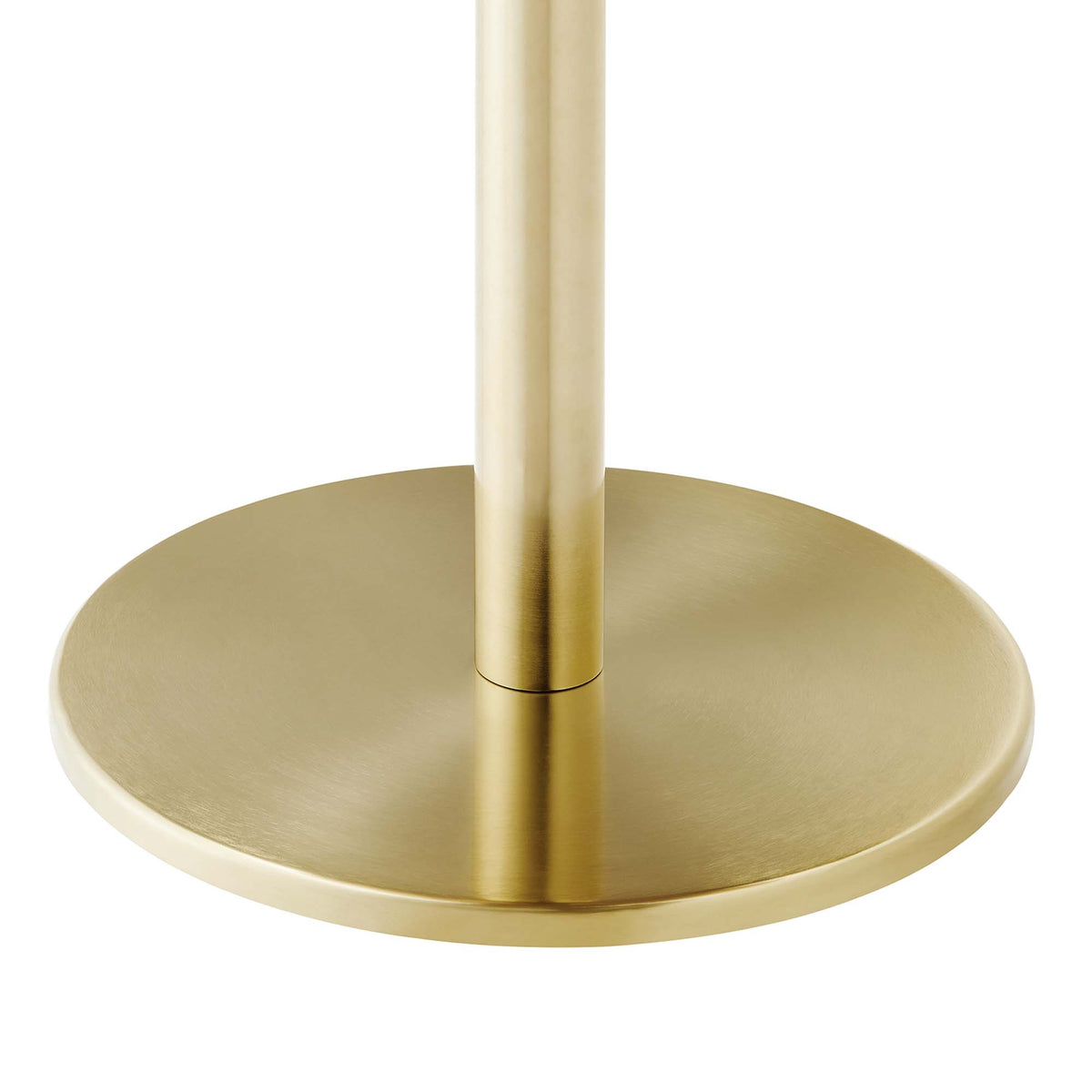 Viva Round Acacia Wood Side Table - Brass Light Oak