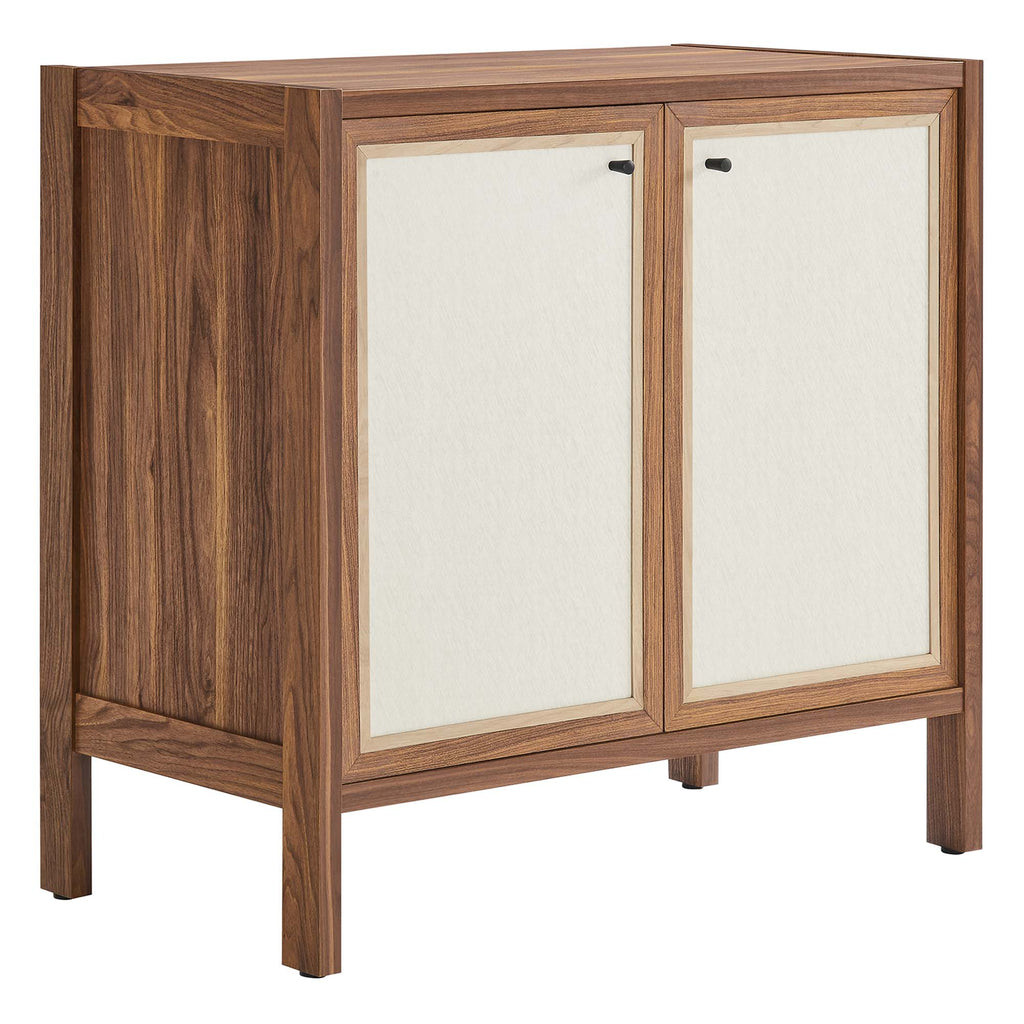 Capri 33" Wood Grain Storage Cabinet - Walnut