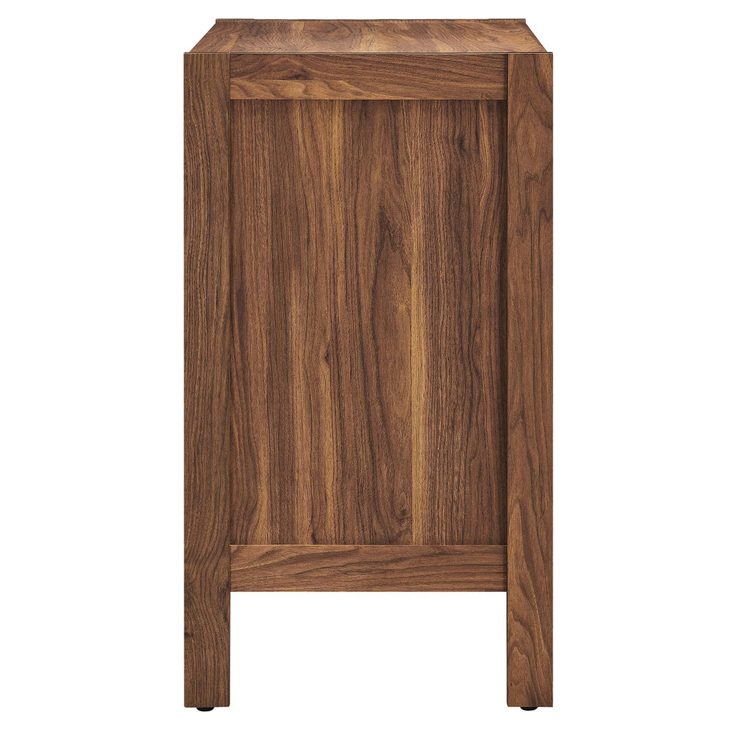 Capri 33" Wood Grain Storage Cabinet - Walnut