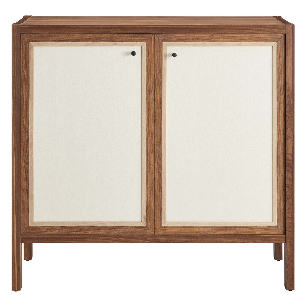 Capri 33" Wood Grain Storage Cabinet - Walnut