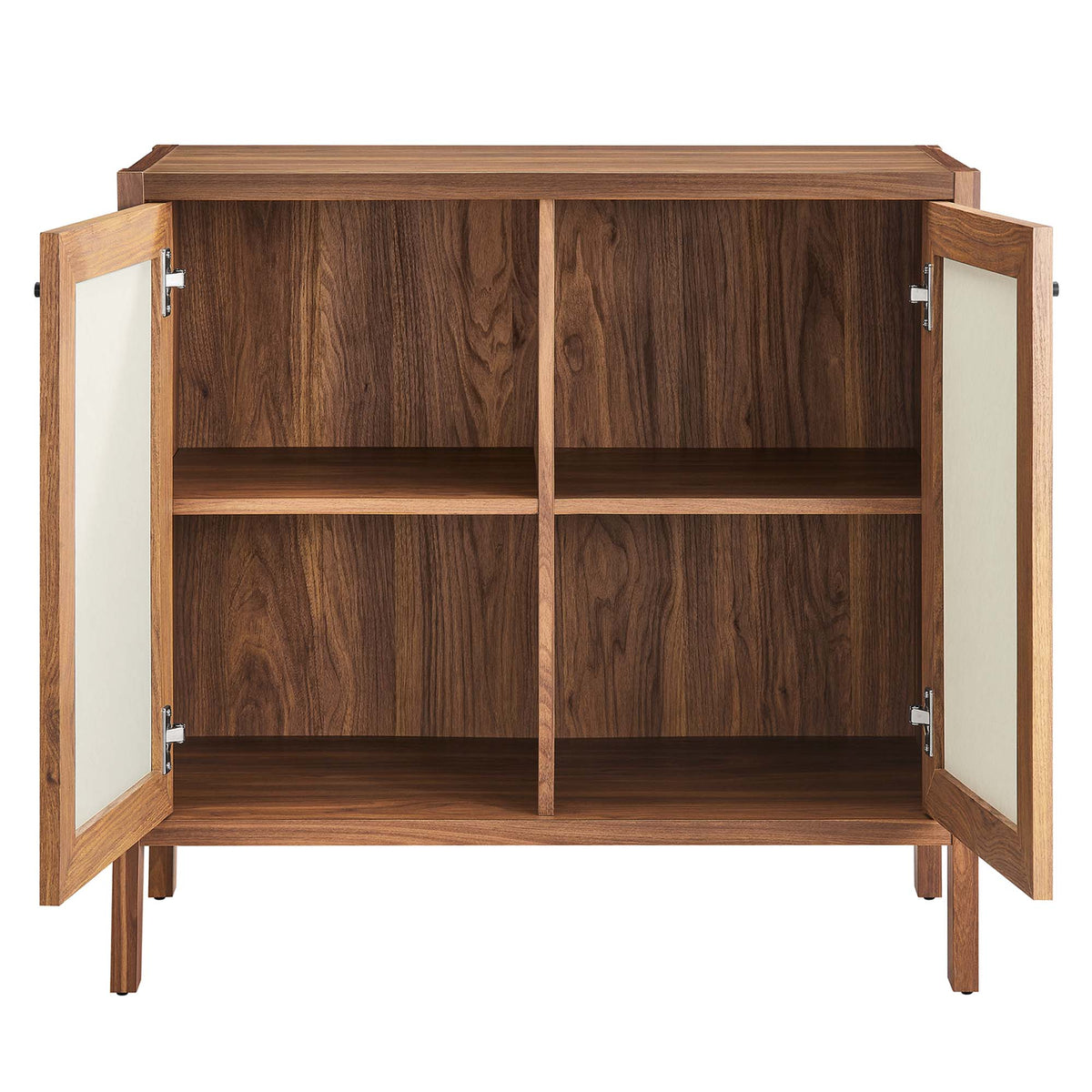 Capri 33" Wood Grain Storage Cabinet - Walnut
