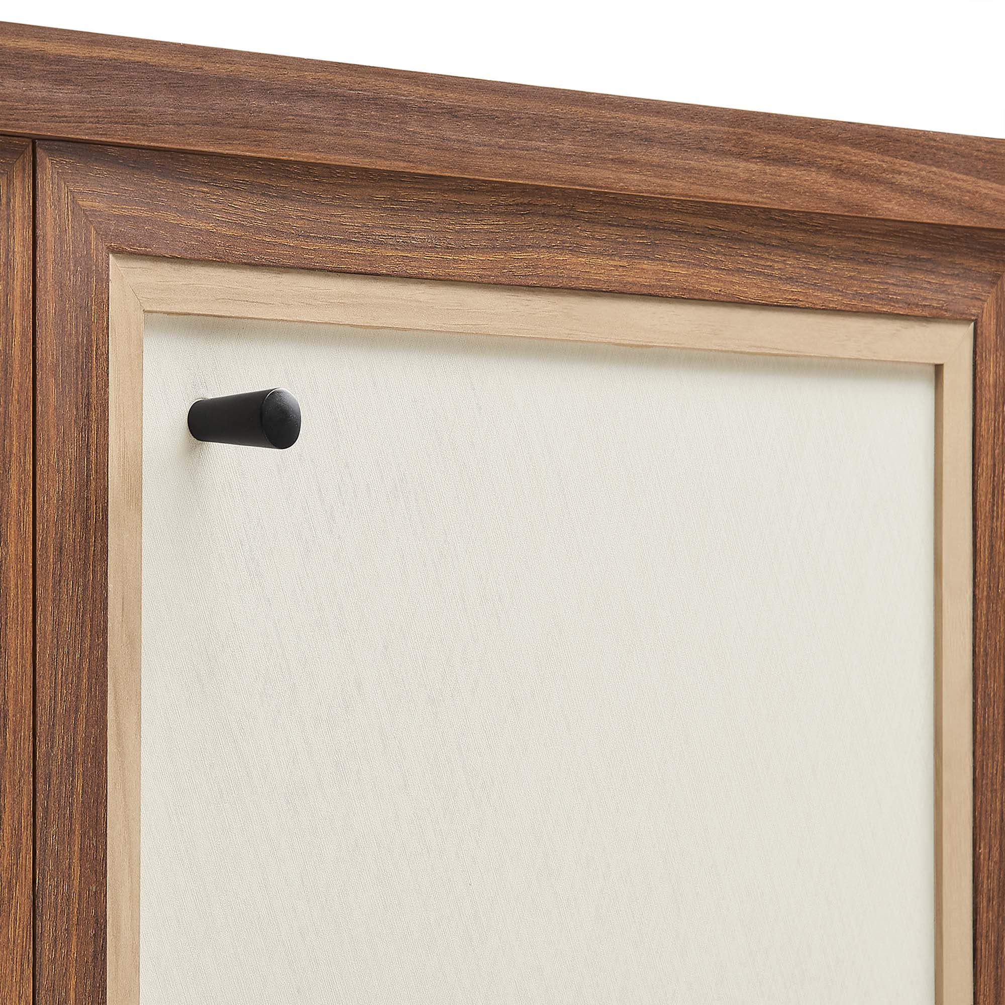 Capri 33" Wood Grain Storage Cabinet - Walnut