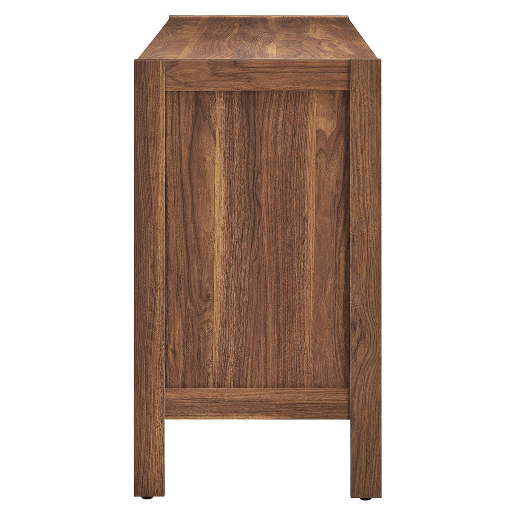 Capri 65" Wood Grain Sideboard Storage Cabinet - Walnut
