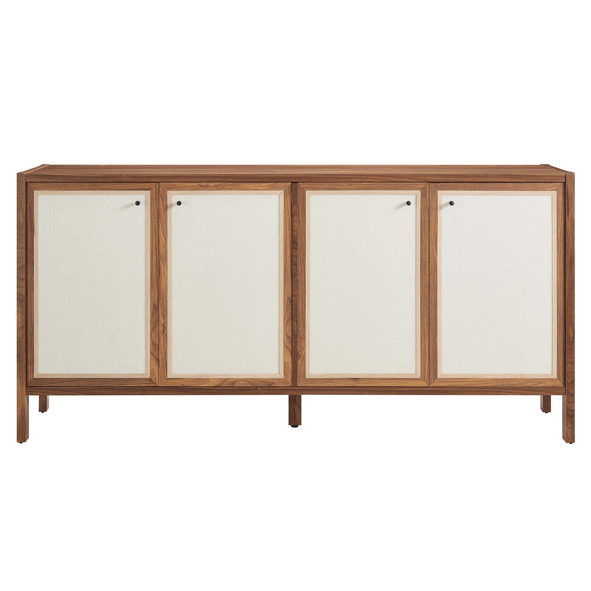 Capri 65" Wood Grain Sideboard Storage Cabinet - Walnut