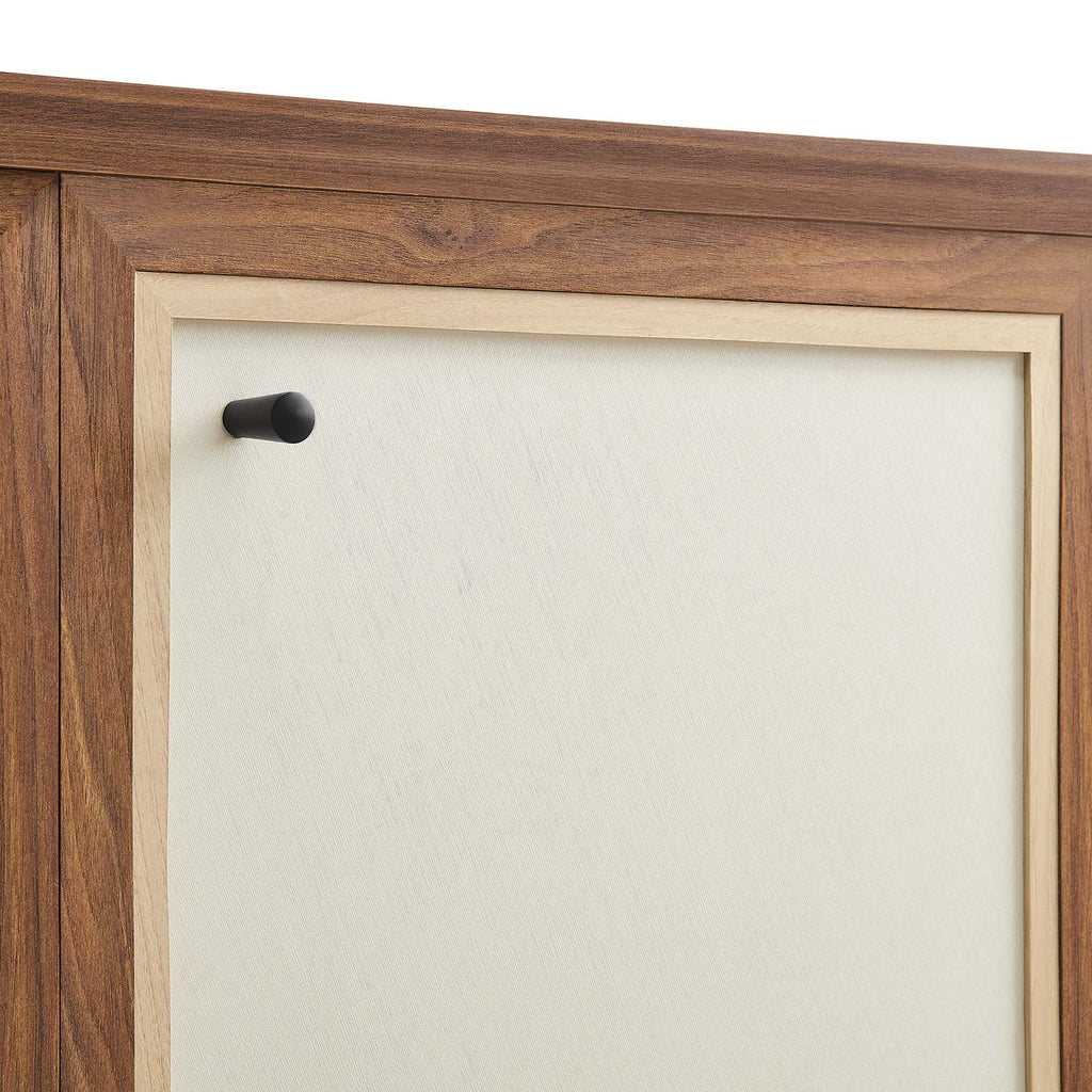 Capri 65" Wood Grain Sideboard Storage Cabinet - Walnut