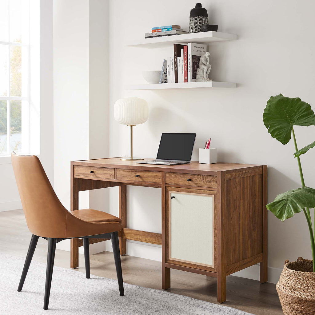 Capri 49" Wood Grain Office Desk - Walnut
