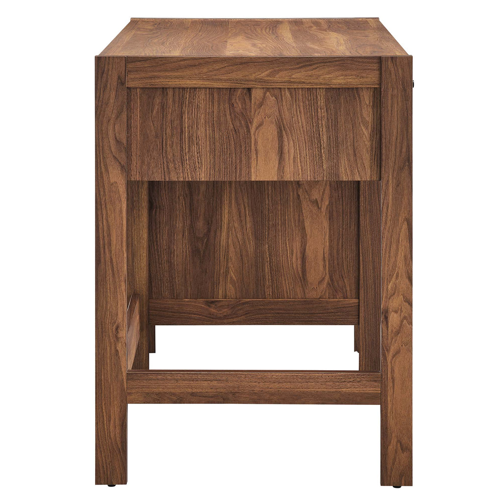 Capri 49" Wood Grain Office Desk - Walnut