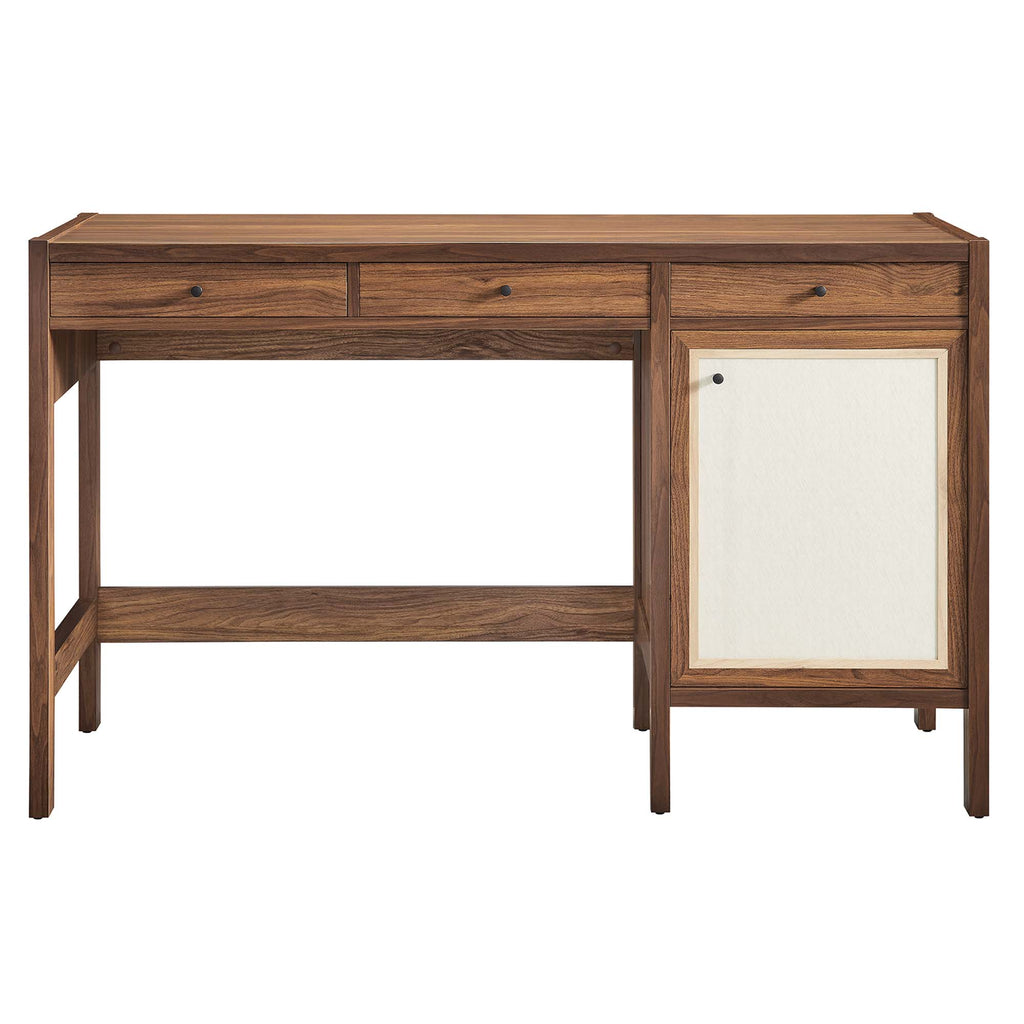 Capri 49" Wood Grain Office Desk - Walnut