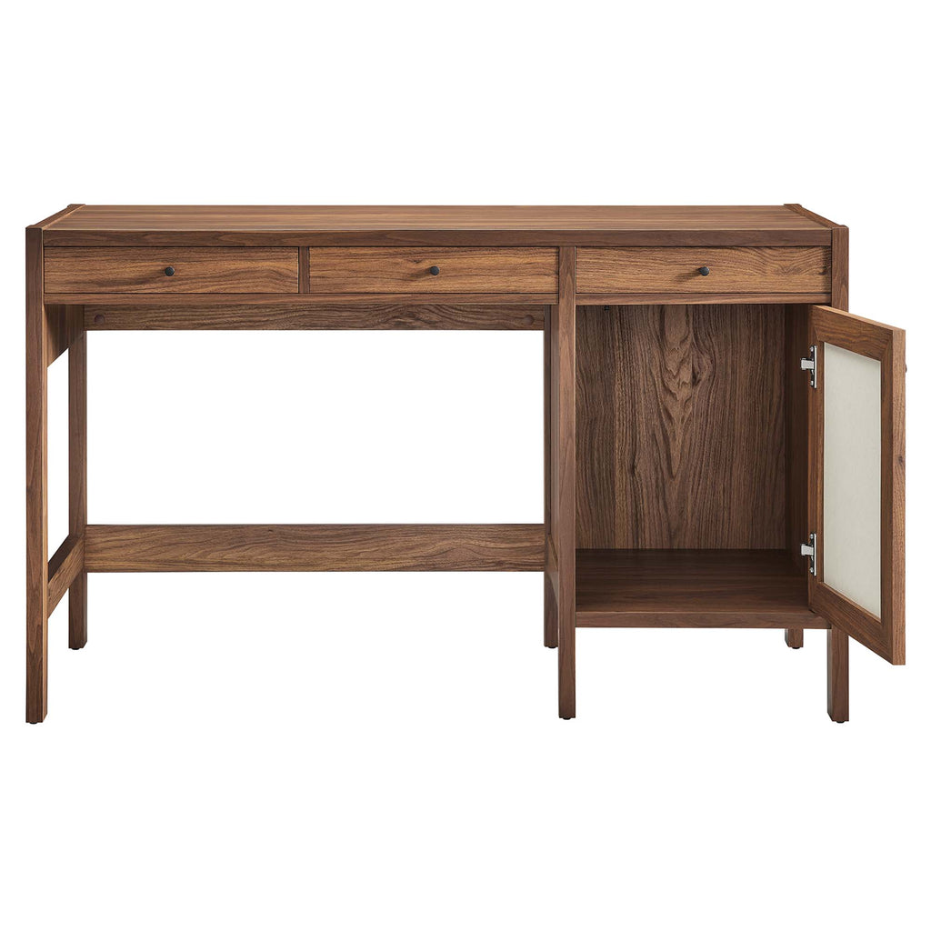 Capri 49" Wood Grain Office Desk - Walnut