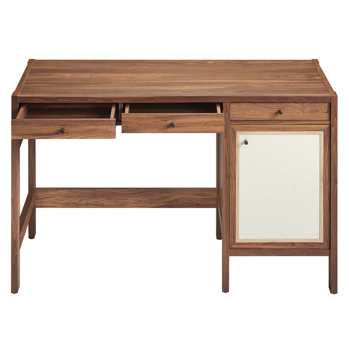 Capri 49" Wood Grain Office Desk - Walnut