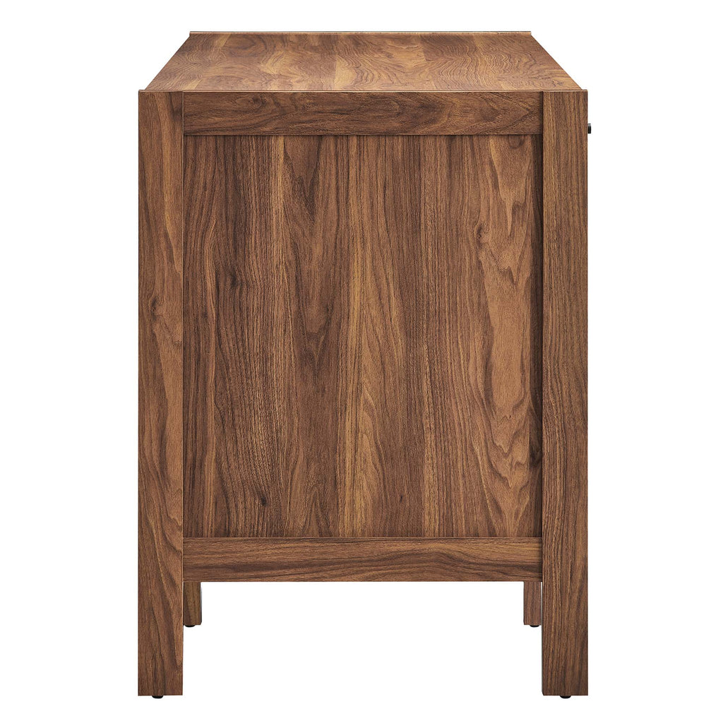 Capri 58" Wood Grain Office Desk - Walnut