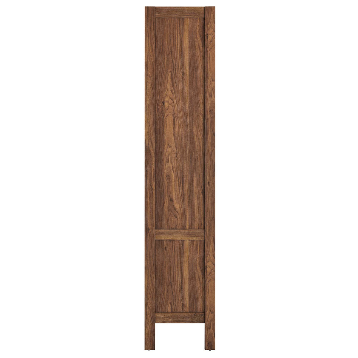 Capri 4-Shelf Wood Grain Bookcase - Walnut