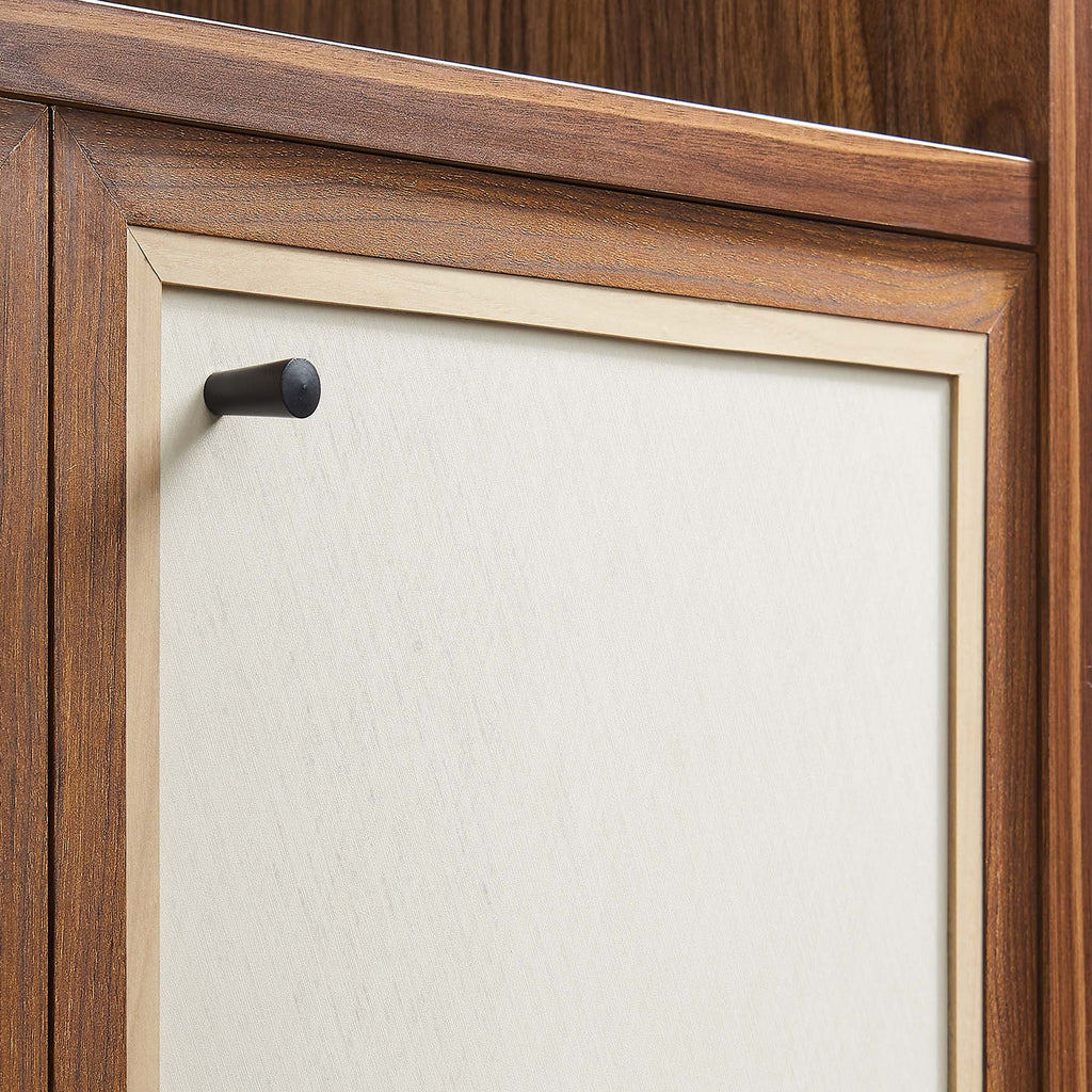 Capri 4-Shelf Wood Grain Bookcase - Walnut
