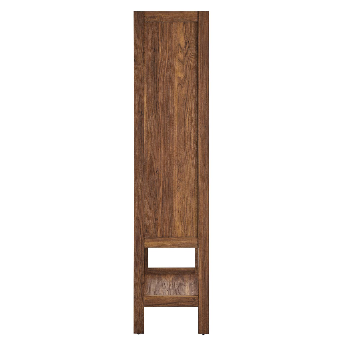 Capri Tall Wood Grain Standing Storage Cabinet - Walnut
