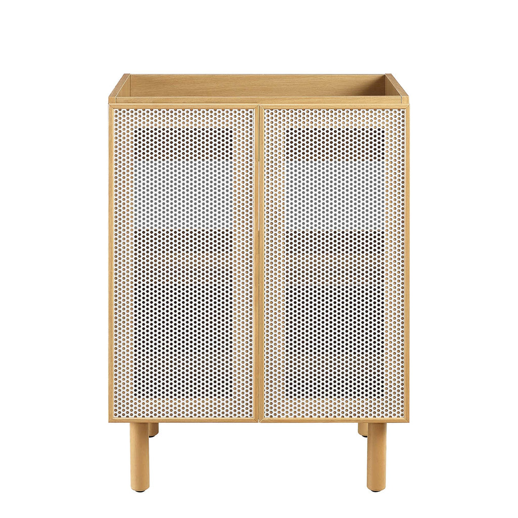 Calla 24" Perforated Metal Bathroom Vanity Cabinet (Sink Basin Not Included) - Oak