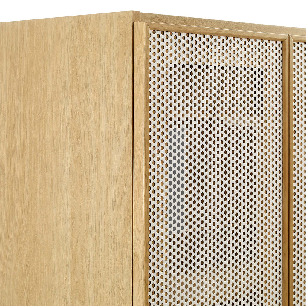 Calla 24" Perforated Metal Bathroom Vanity Cabinet (Sink Basin Not Included) - Oak