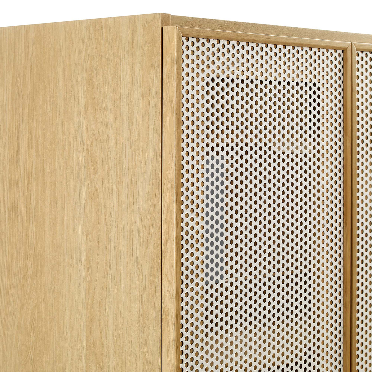 Calla 24" Perforated Metal Bathroom Vanity Cabinet (Sink Basin Not Included) - Oak