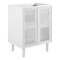 Calla 24" Perforated Metal Bathroom Vanity Cabinet (Sink Basin Not Included) - White