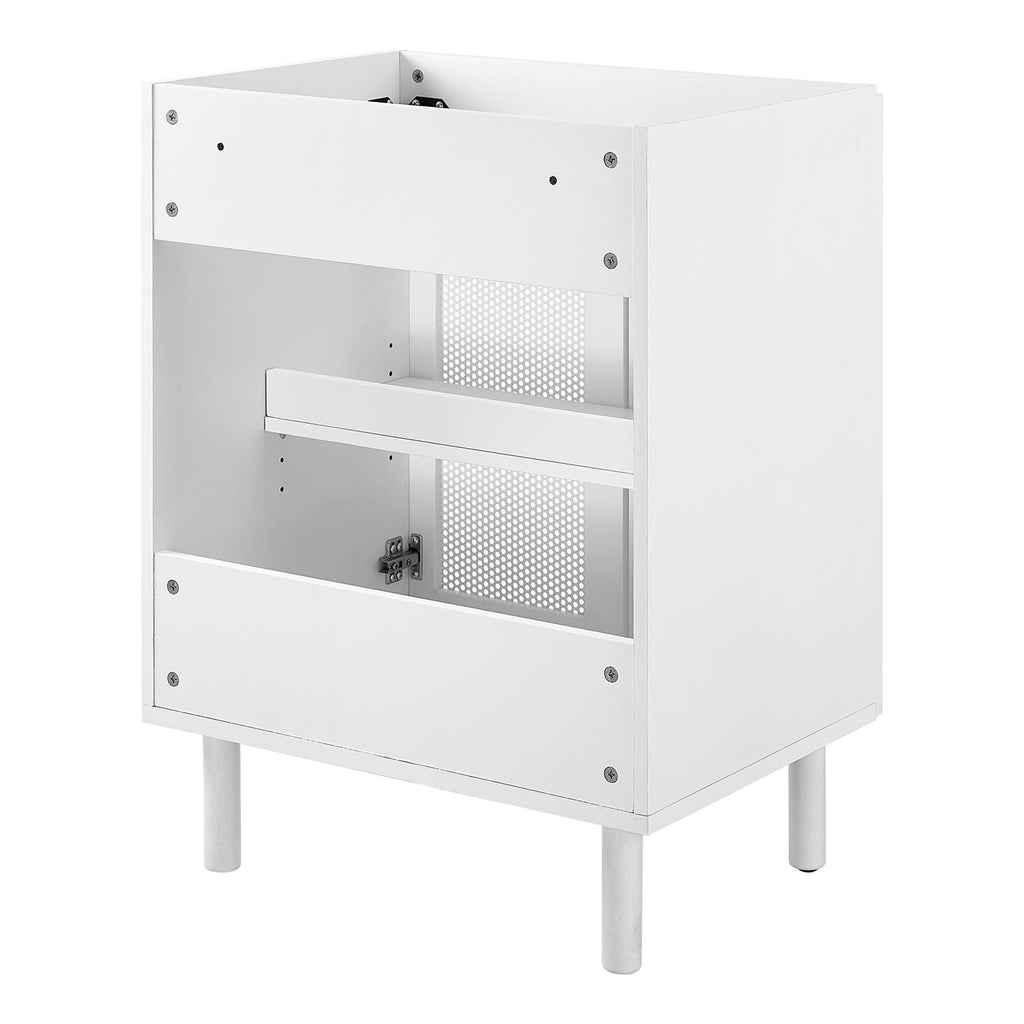 Calla 24" Perforated Metal Bathroom Vanity Cabinet (Sink Basin Not Included) - White