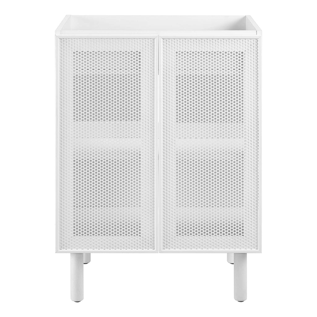 Calla 24" Perforated Metal Bathroom Vanity Cabinet (Sink Basin Not Included) - White