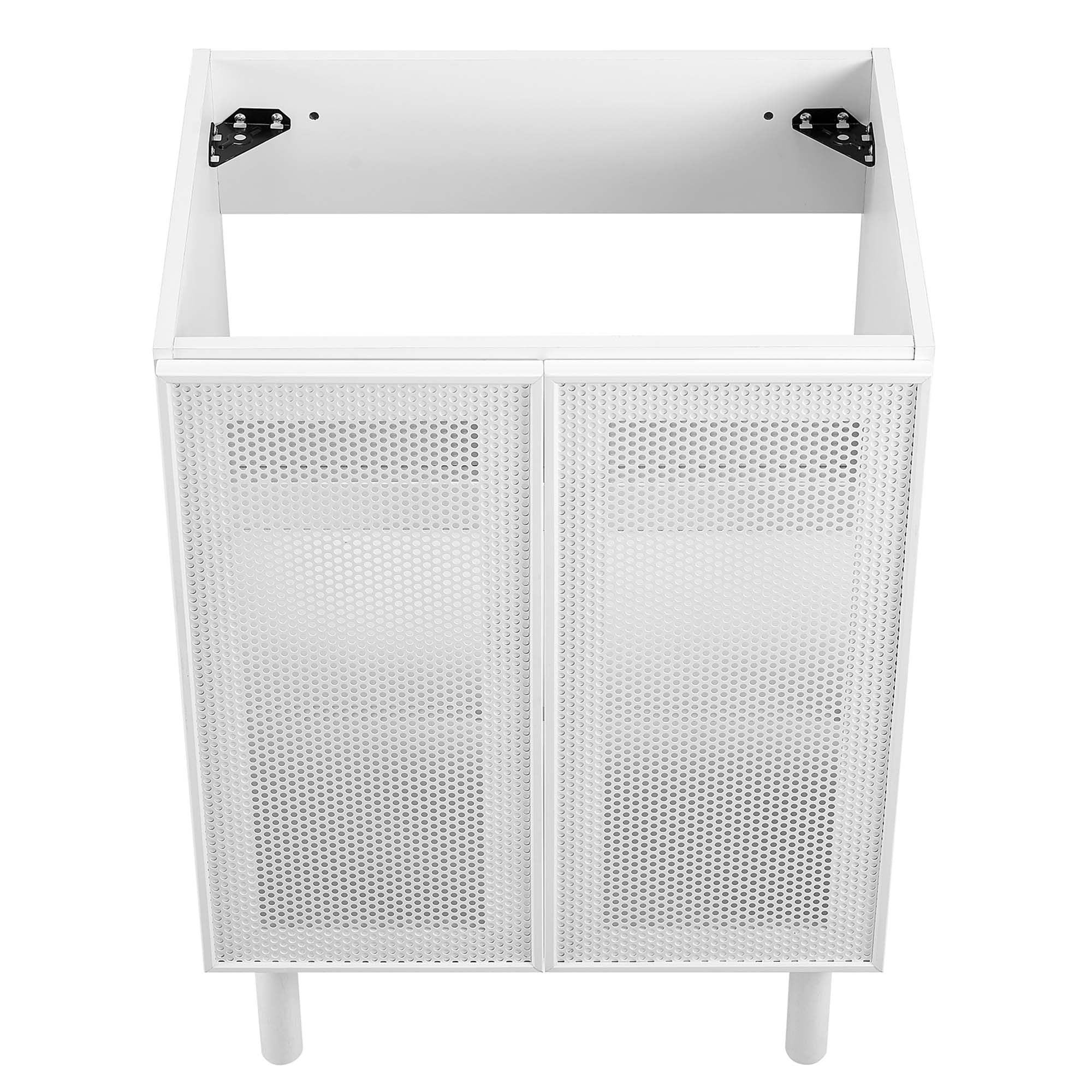 Calla 24" Perforated Metal Bathroom Vanity Cabinet (Sink Basin Not Included) - White