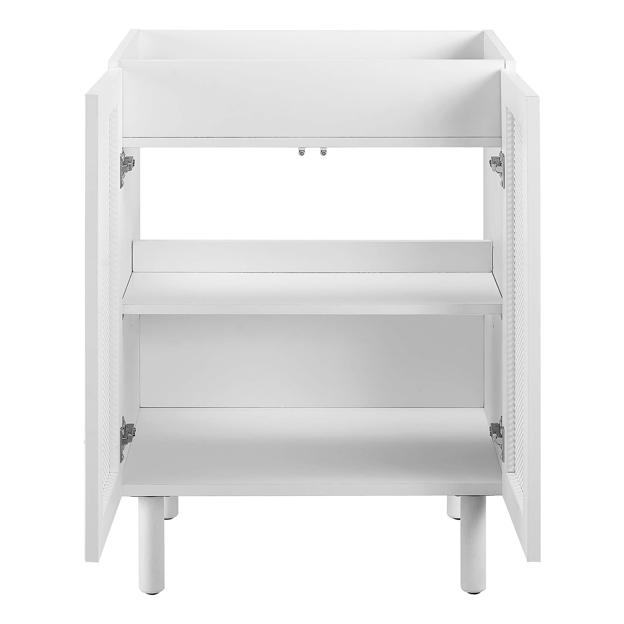 Calla 24" Perforated Metal Bathroom Vanity Cabinet (Sink Basin Not Included) - White