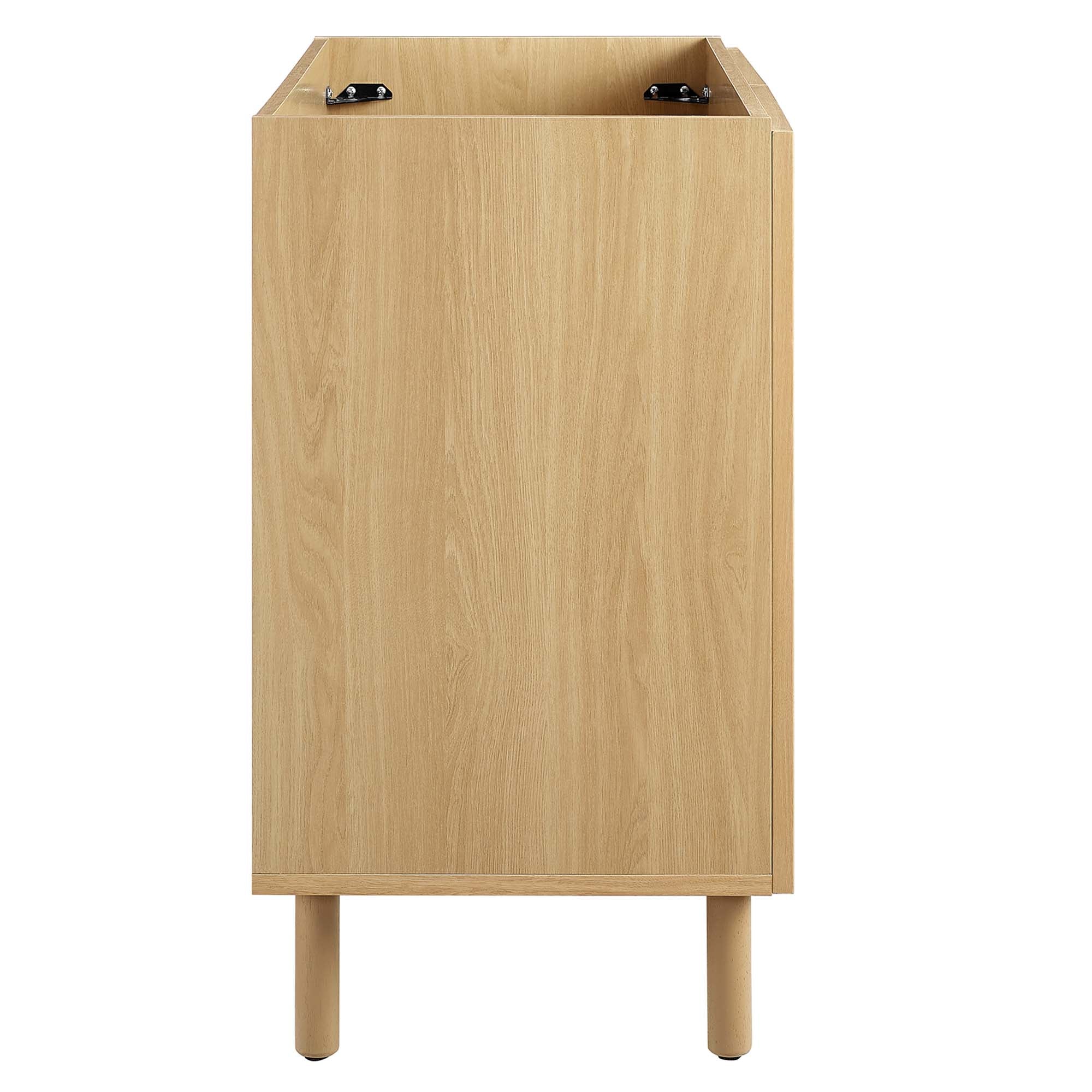 Calla 36" Perforated Metal Bathroom Vanity Cabinet (Sink Basin Not Included) - Oak