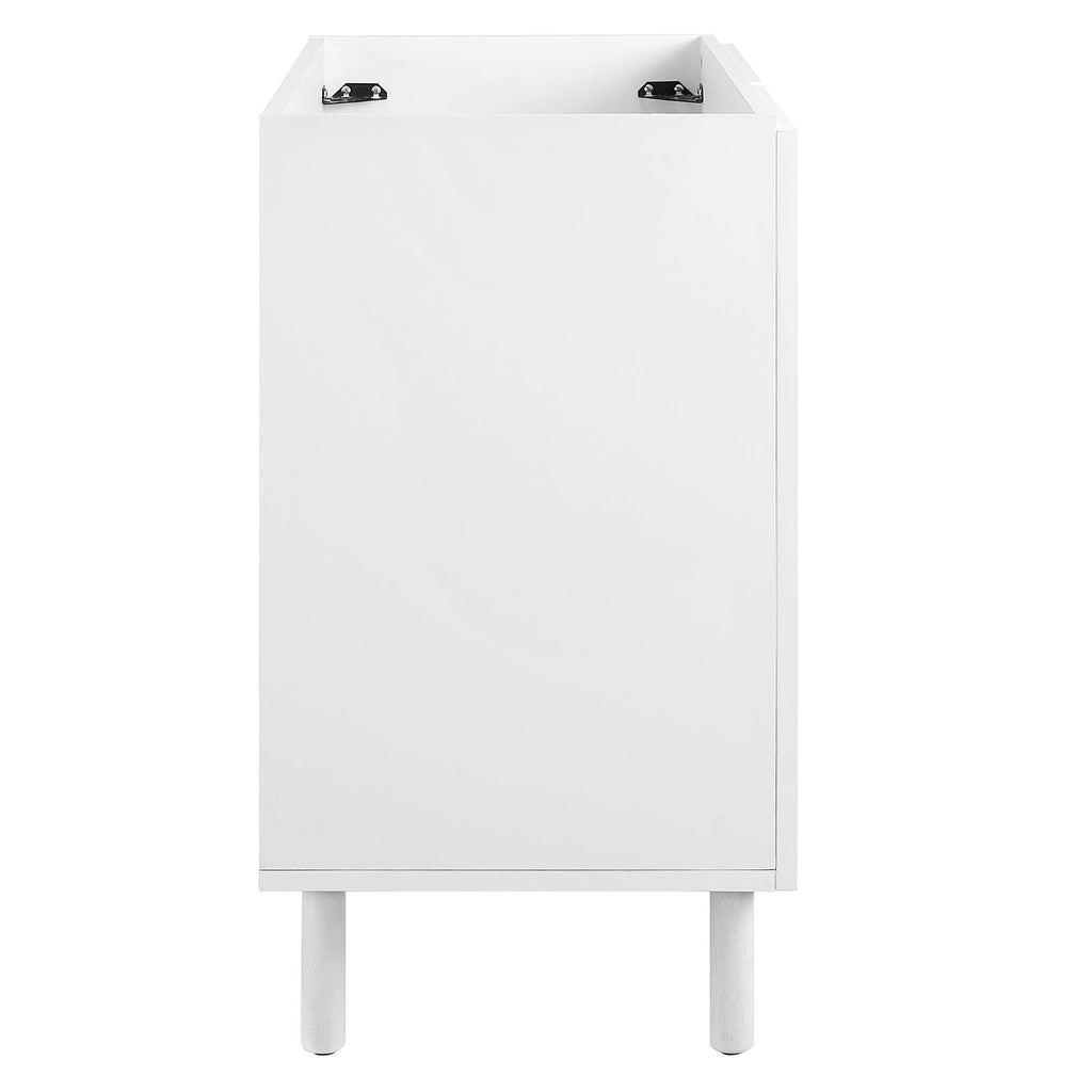 Calla 36" Perforated Metal Bathroom Vanity Cabinet (Sink Basin Not Included) - White