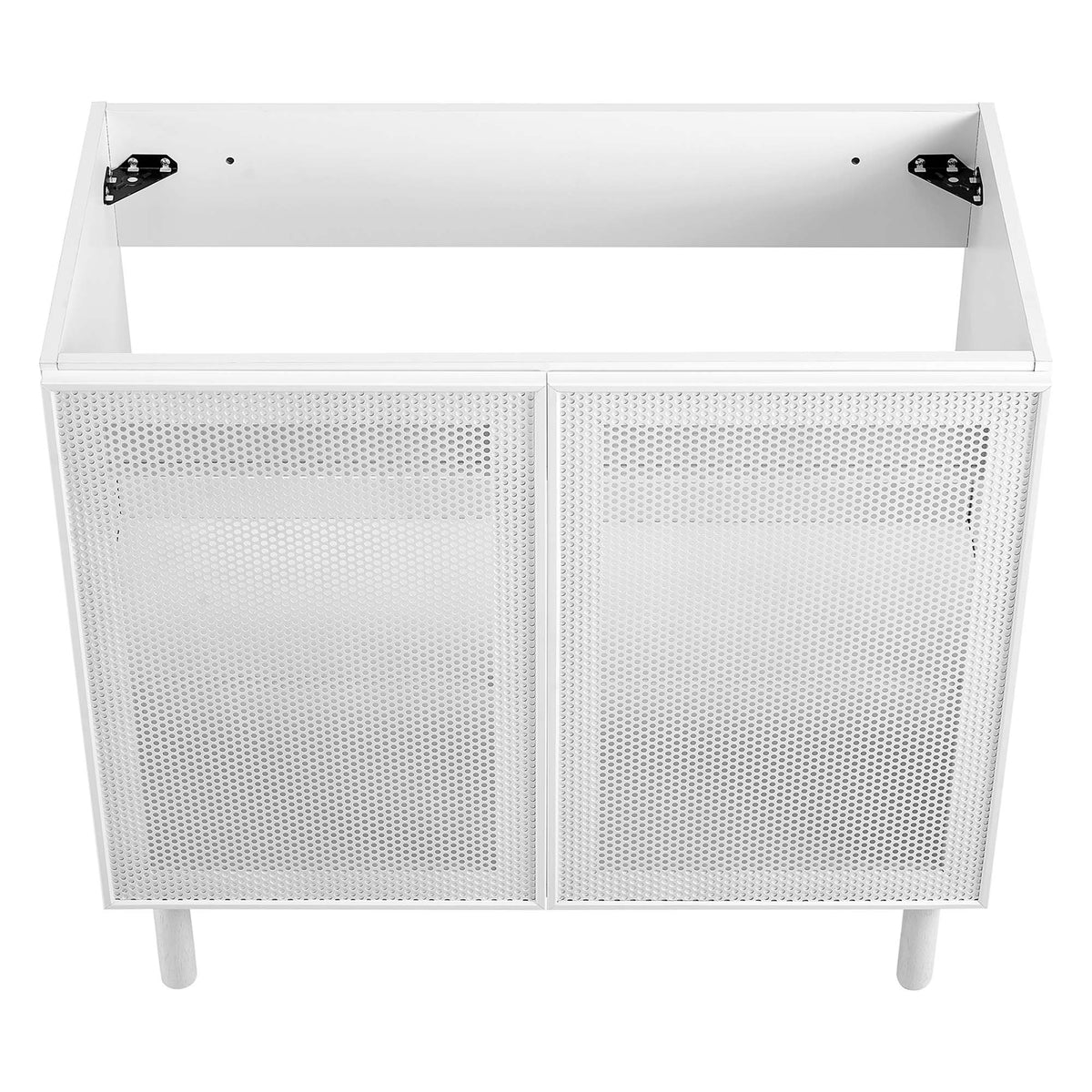 Calla 36" Perforated Metal Bathroom Vanity Cabinet (Sink Basin Not Included) - White