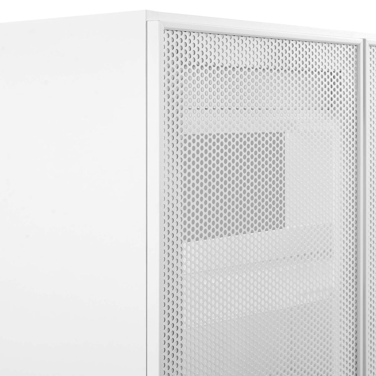 Calla 36" Perforated Metal Bathroom Vanity Cabinet (Sink Basin Not Included) - White