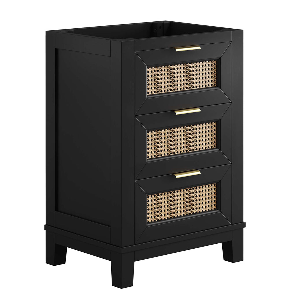 Dixie 24" Solid Wood Bathroom Vanity Cabinet (Sink Basin Not Included) - Black