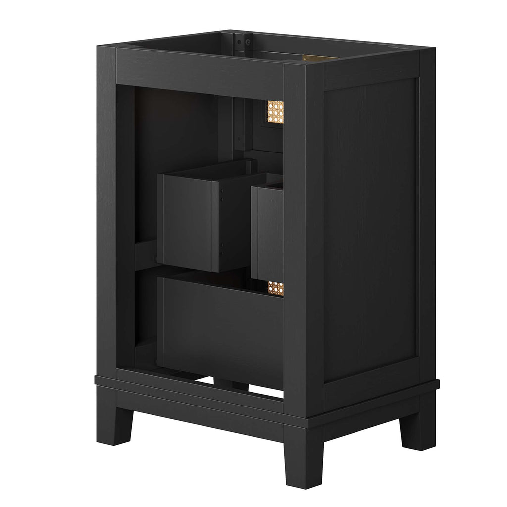 Dixie 24" Solid Wood Bathroom Vanity Cabinet (Sink Basin Not Included) - Black