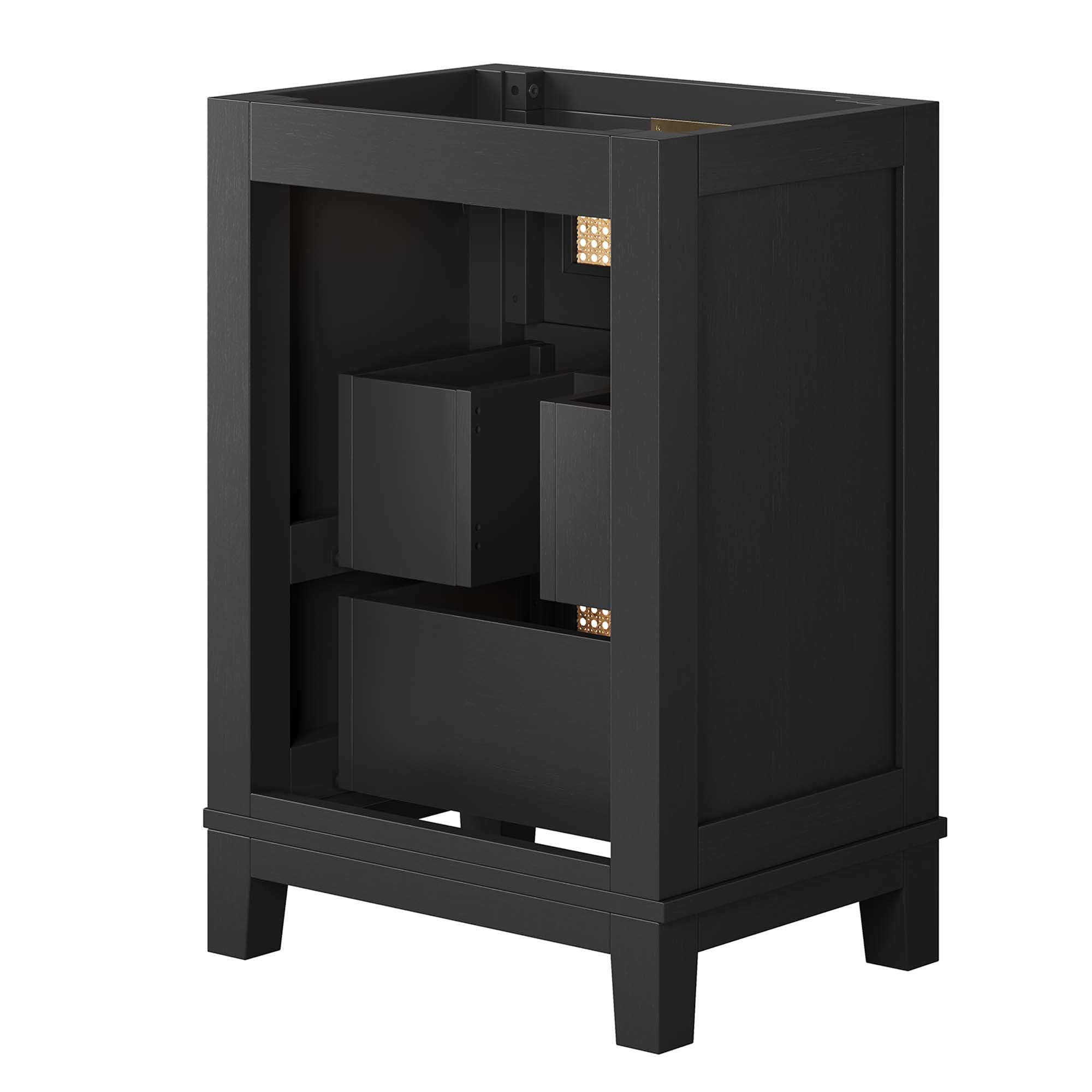 Dixie 24" Solid Wood Bathroom Vanity Cabinet (Sink Basin Not Included) - Black