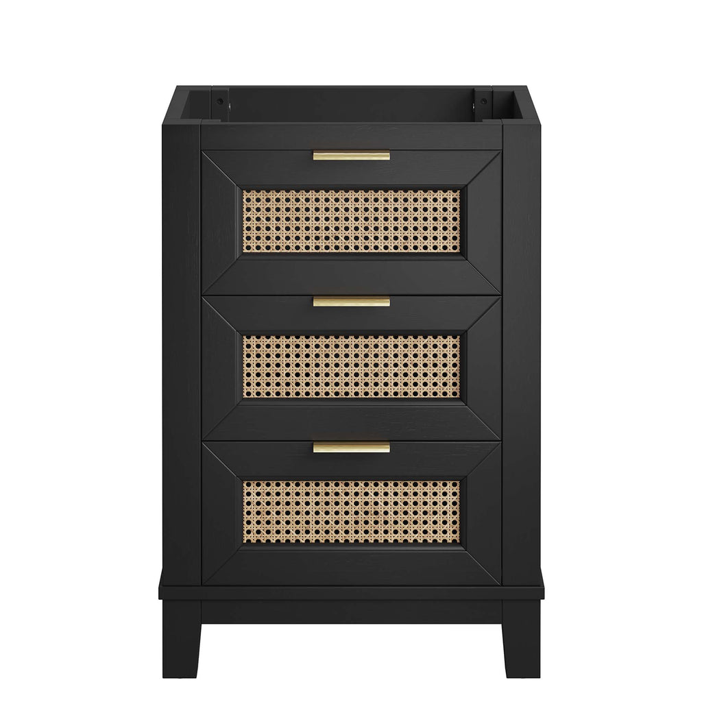 Dixie 24" Solid Wood Bathroom Vanity Cabinet (Sink Basin Not Included) - Black