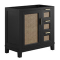 Dixie 36" Solid Wood Bathroom Vanity Cabinet (Sink Basin Not Included) - Black