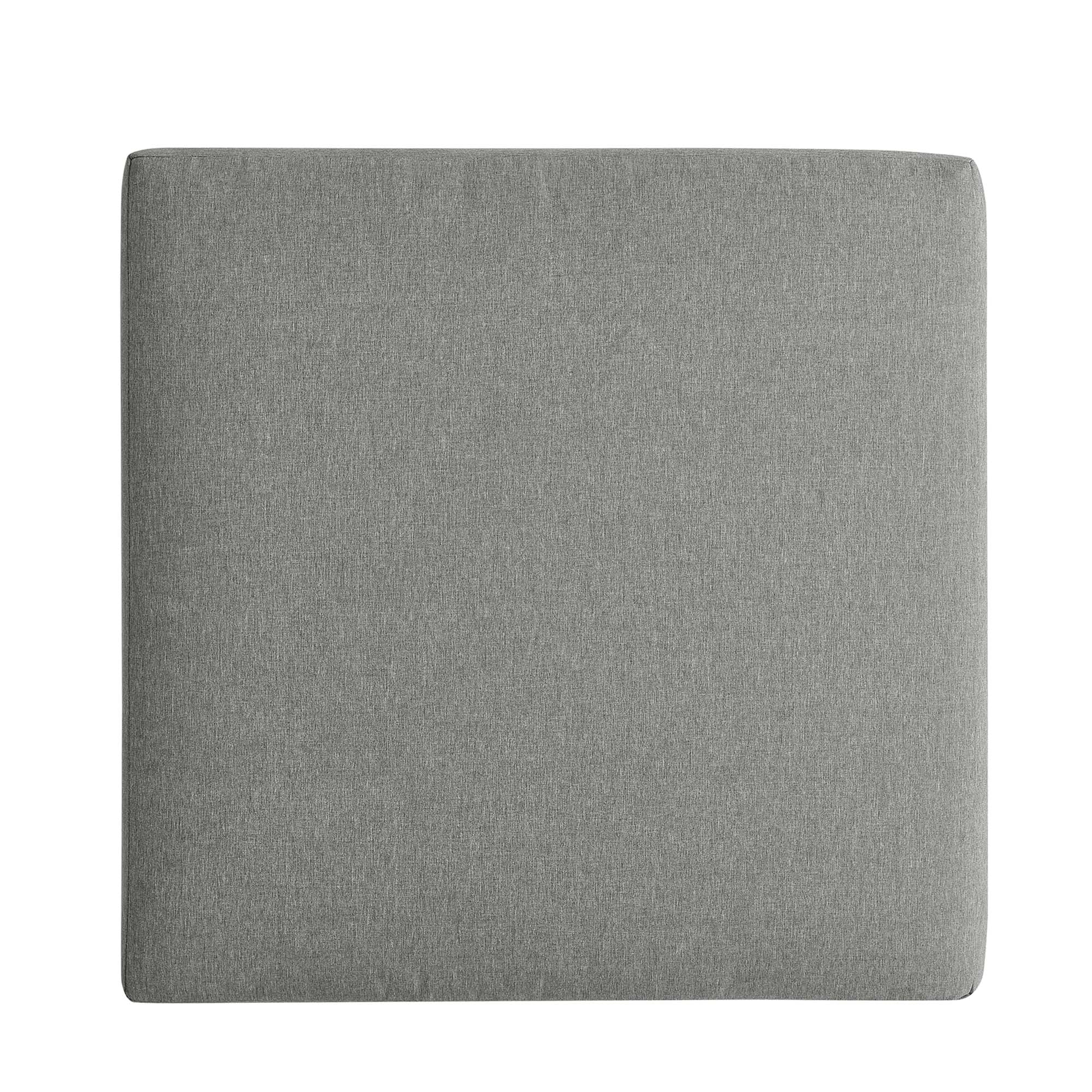 Tahoe Outdoor Patio Powder-Coated Aluminum Ottoman - Gray Gray