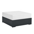 Tahoe Outdoor Patio Powder-Coated Aluminum Ottoman - Gray White